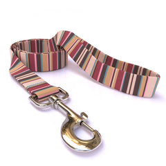 Burgundy Stripes Dog Leash