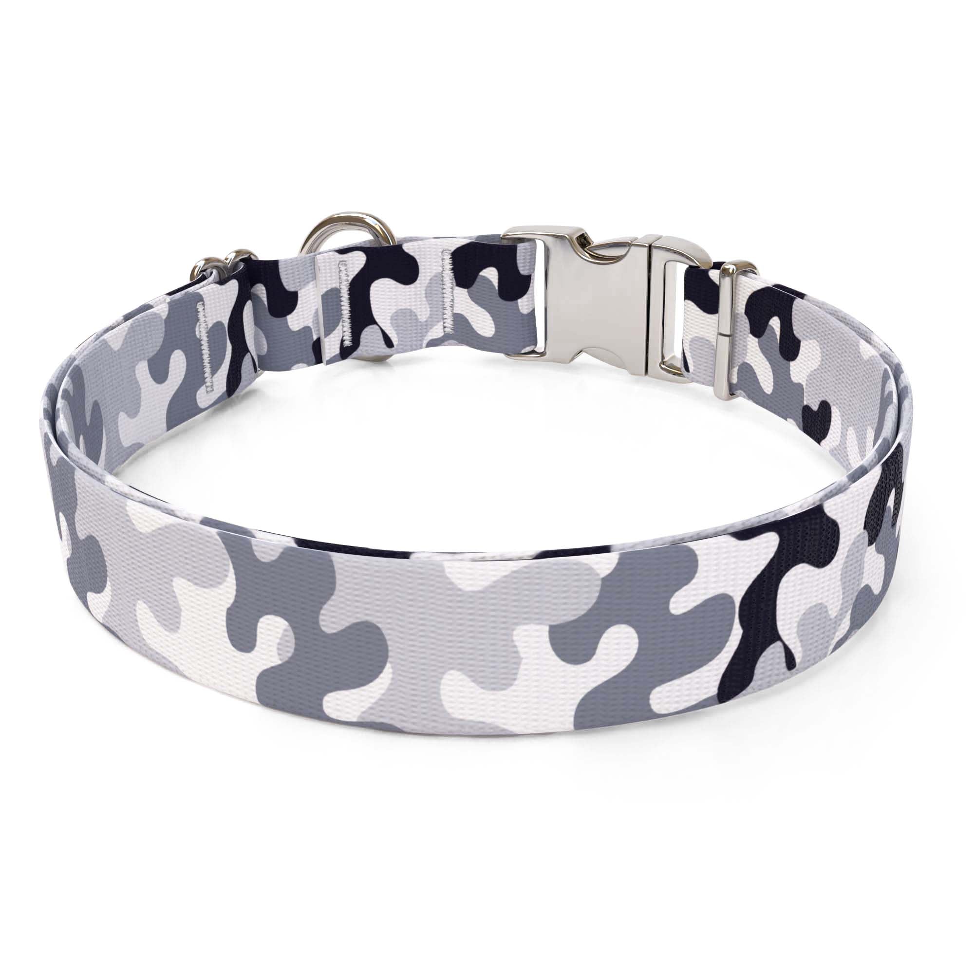 Black and White Camo Dog Collar