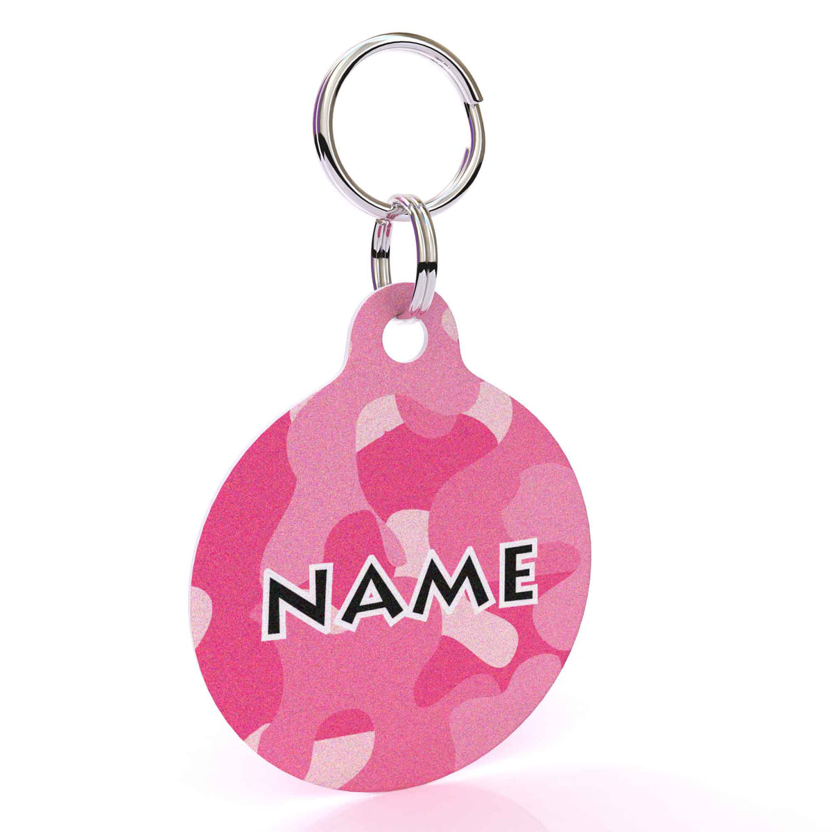 Pink Camo HD Dog ID Tag