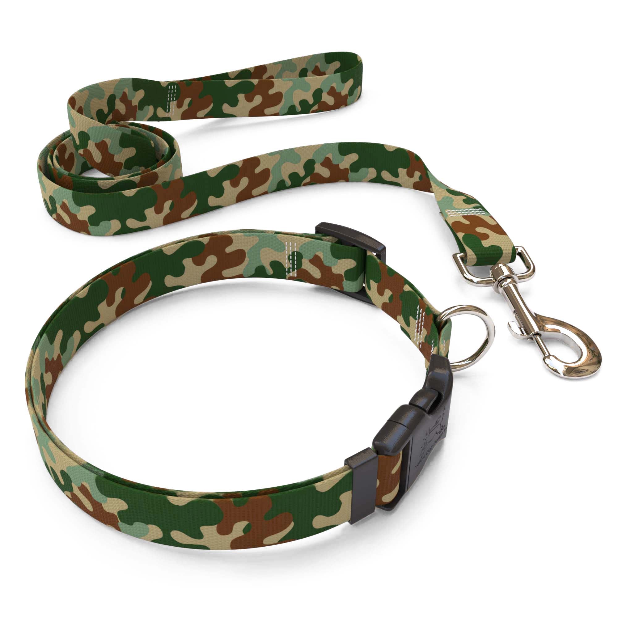 Matching Camo Dog Collar and Leash