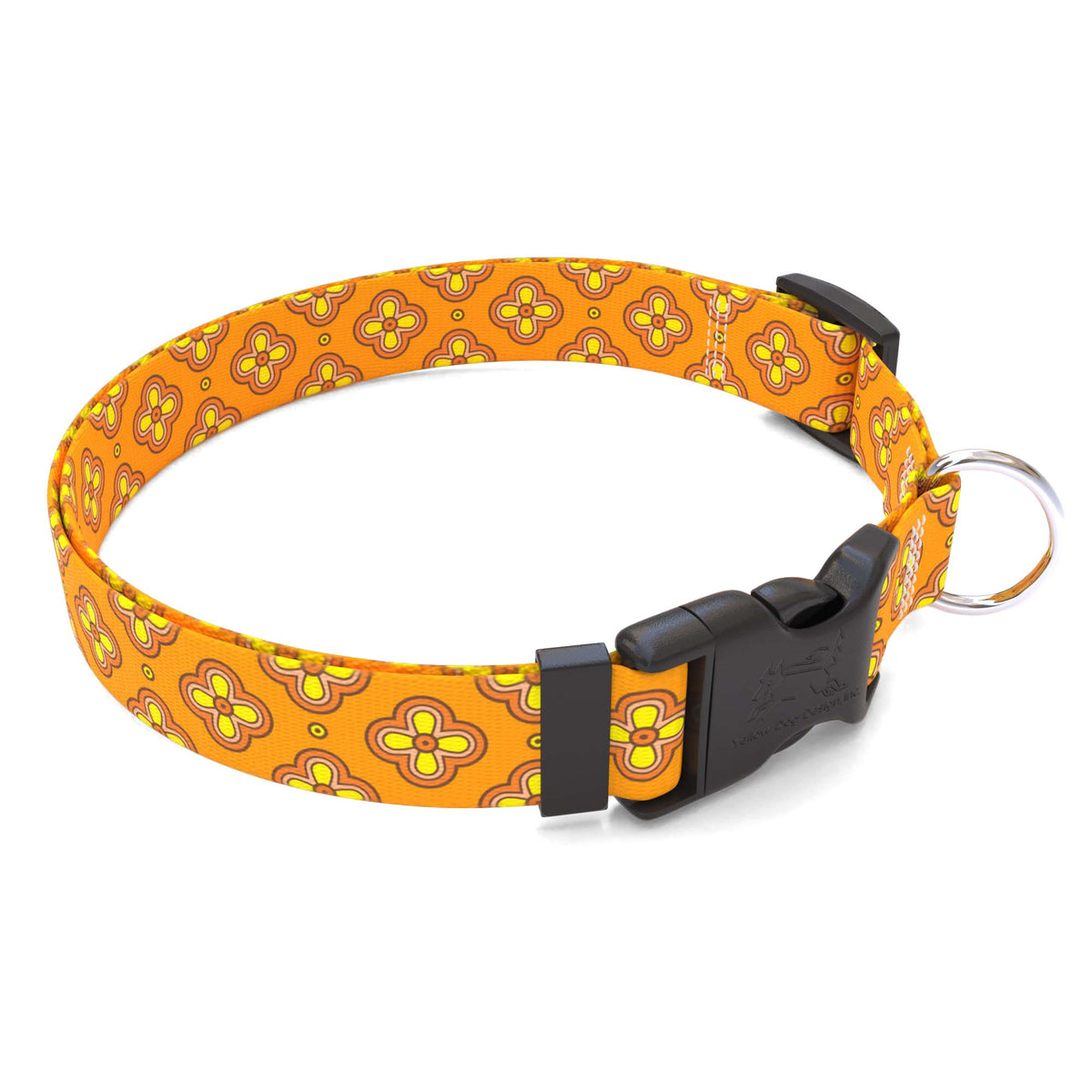 Boho Cleo Orange Dog Collar