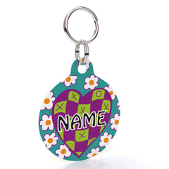 Crazy Hearts HD Dog ID Tag