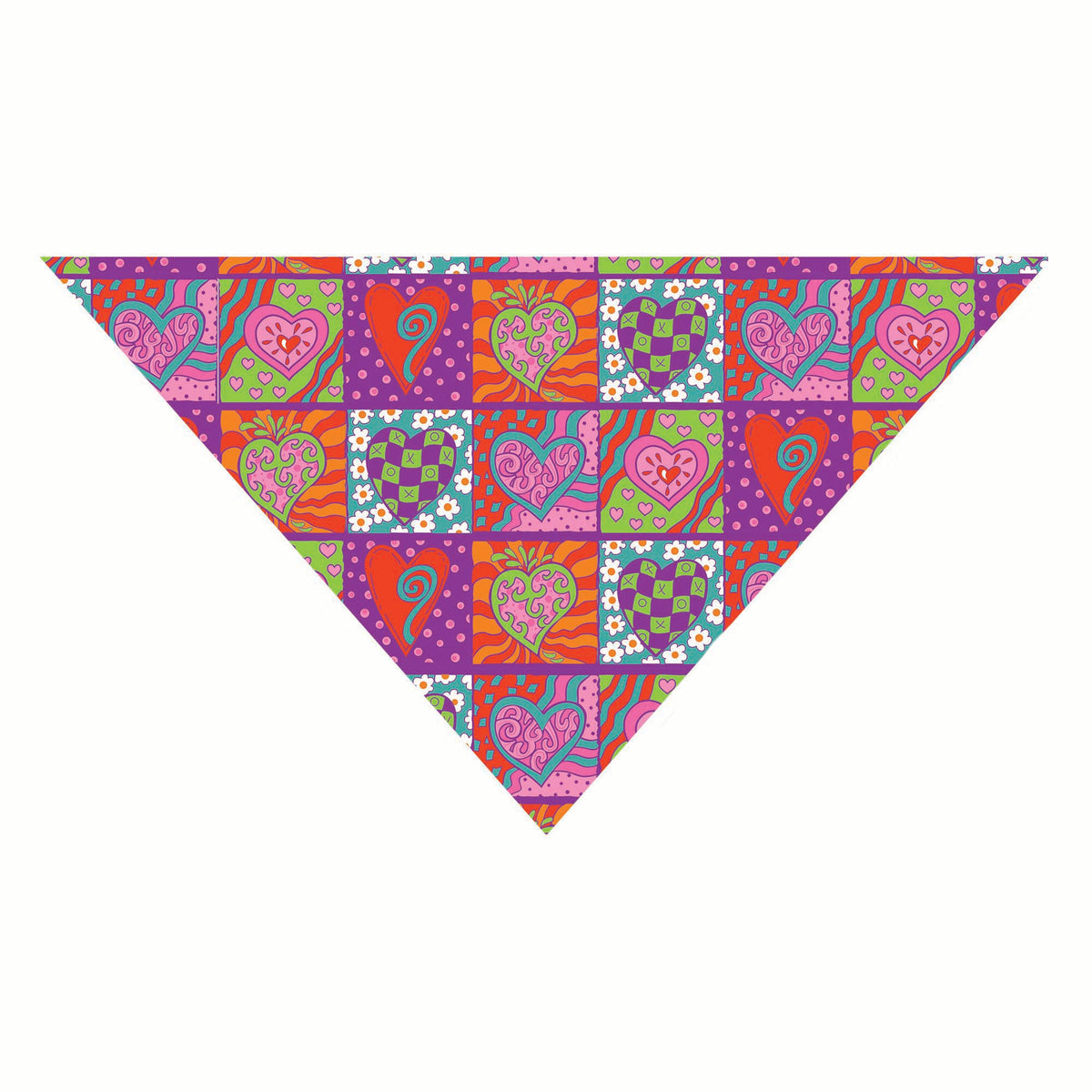 Crazy Hearts Dog Bandana