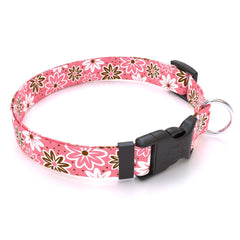 Personalized Daisy Chain Pink Dog Collar