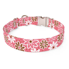 Daisy Chain Pink Dog Collar