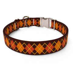 Argyle Fall Sterling Premium Dog Collar