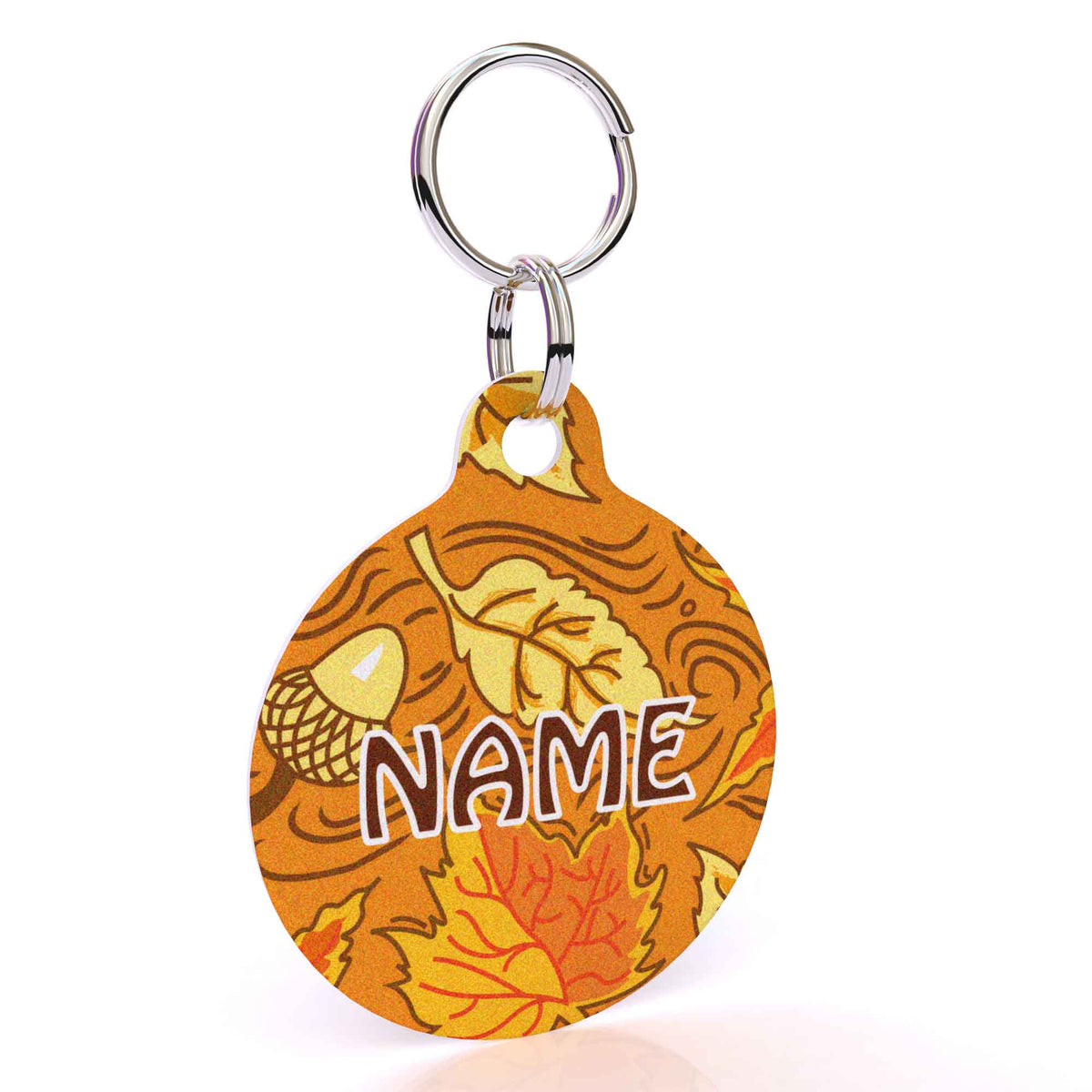 Fall Leaves HD Dog ID Tag