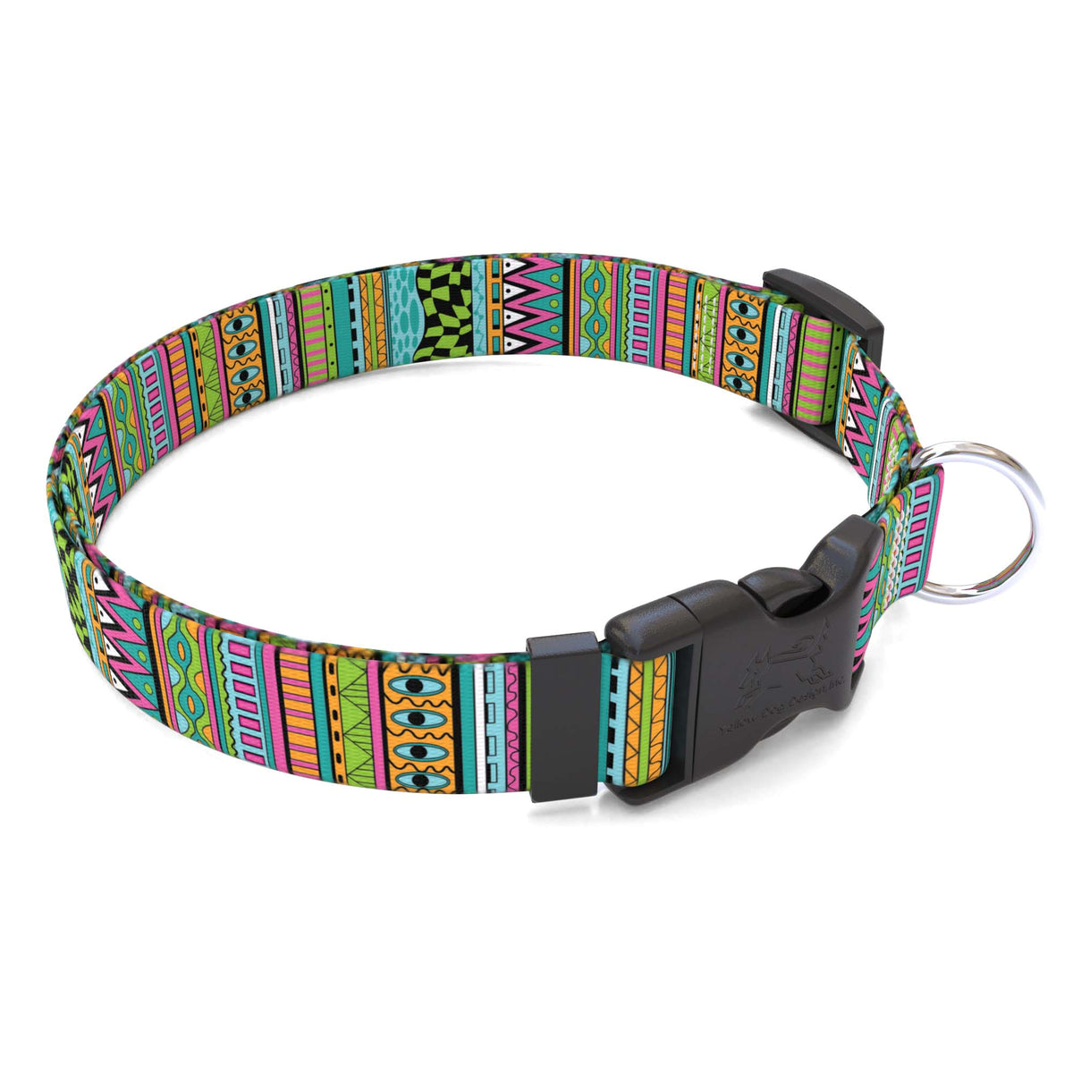 Personalized Festival Stripes Dog Collar