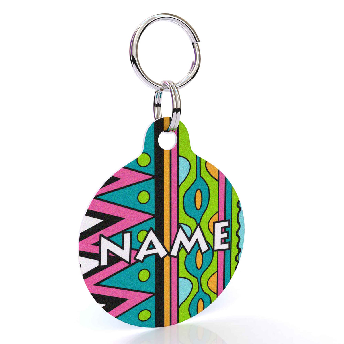 Festival Stripe HD Dog ID Tag