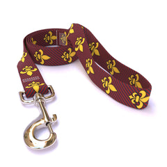 Fleur de Lis Red Dog Leash