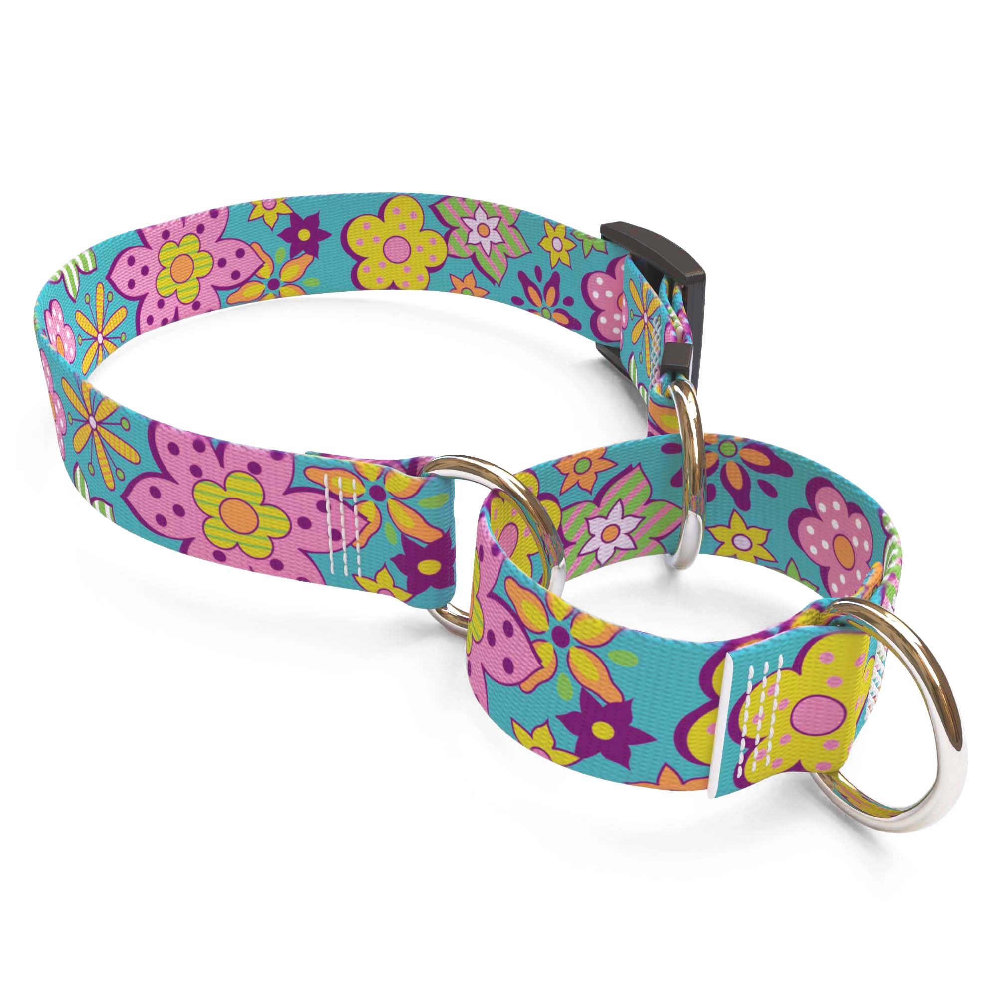 Personalized Flower Power Dog Collar