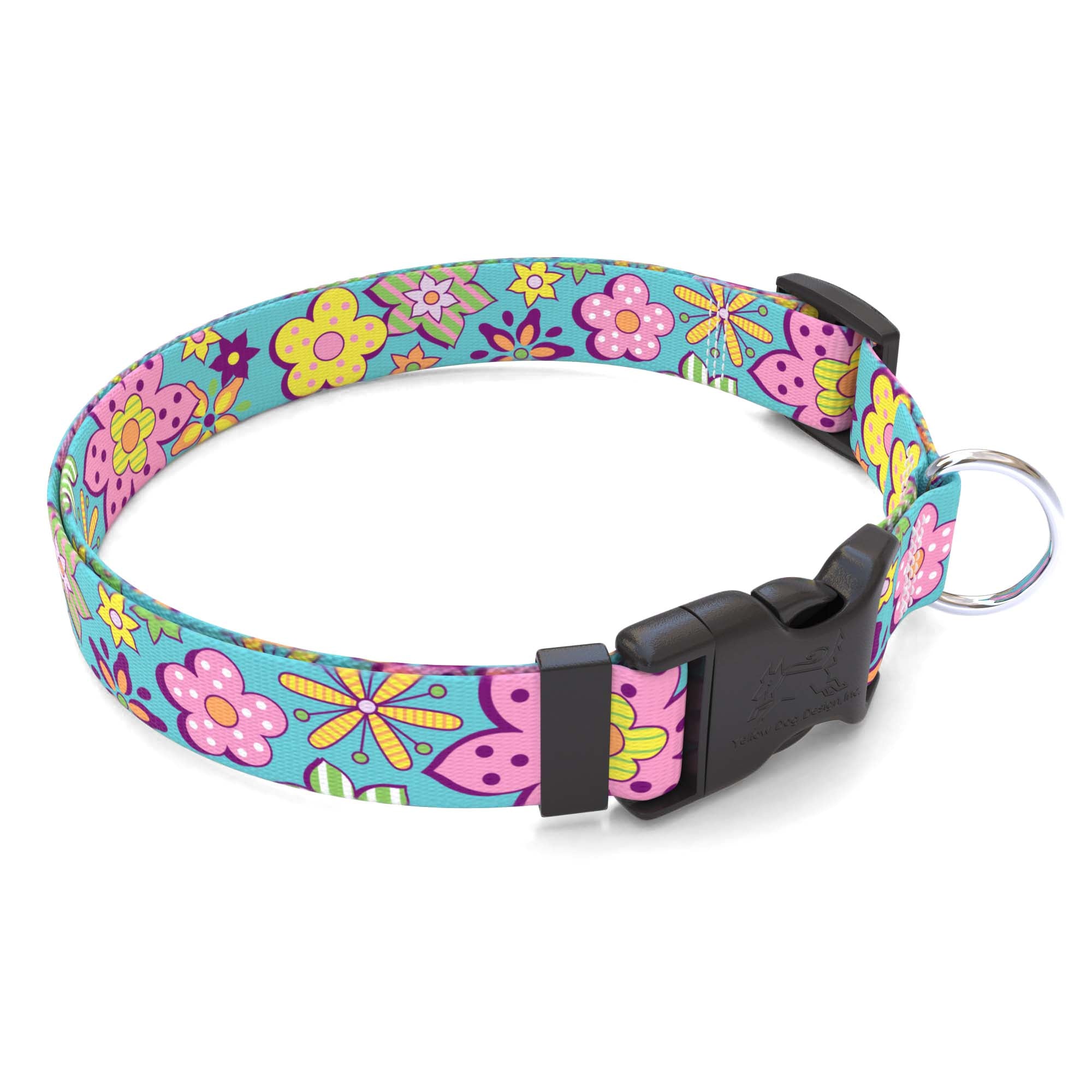 Personalized Flower Power Dog Collar