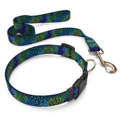 Flowerworks Blue Dog Collar