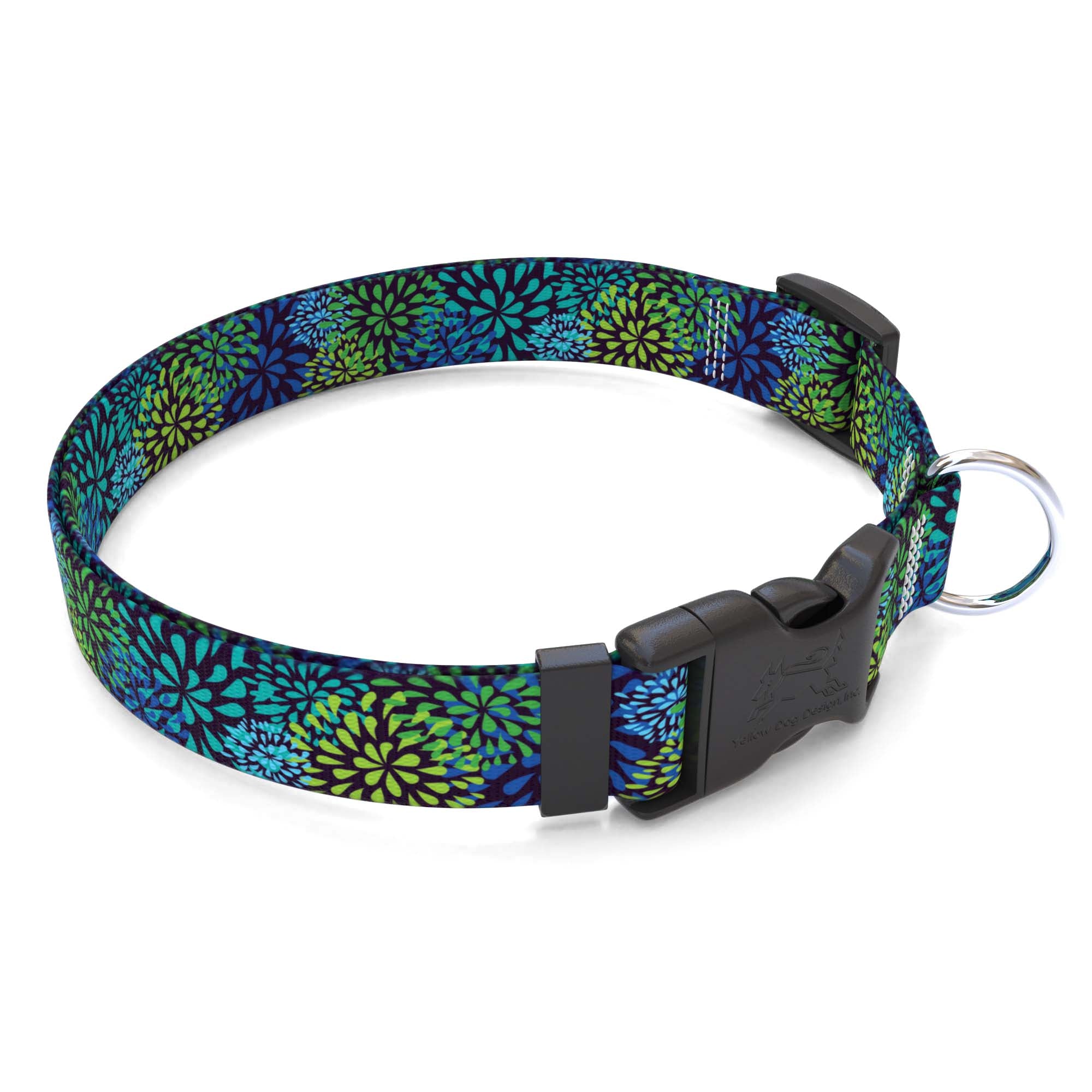 Flowerworks Blue Dog Collar