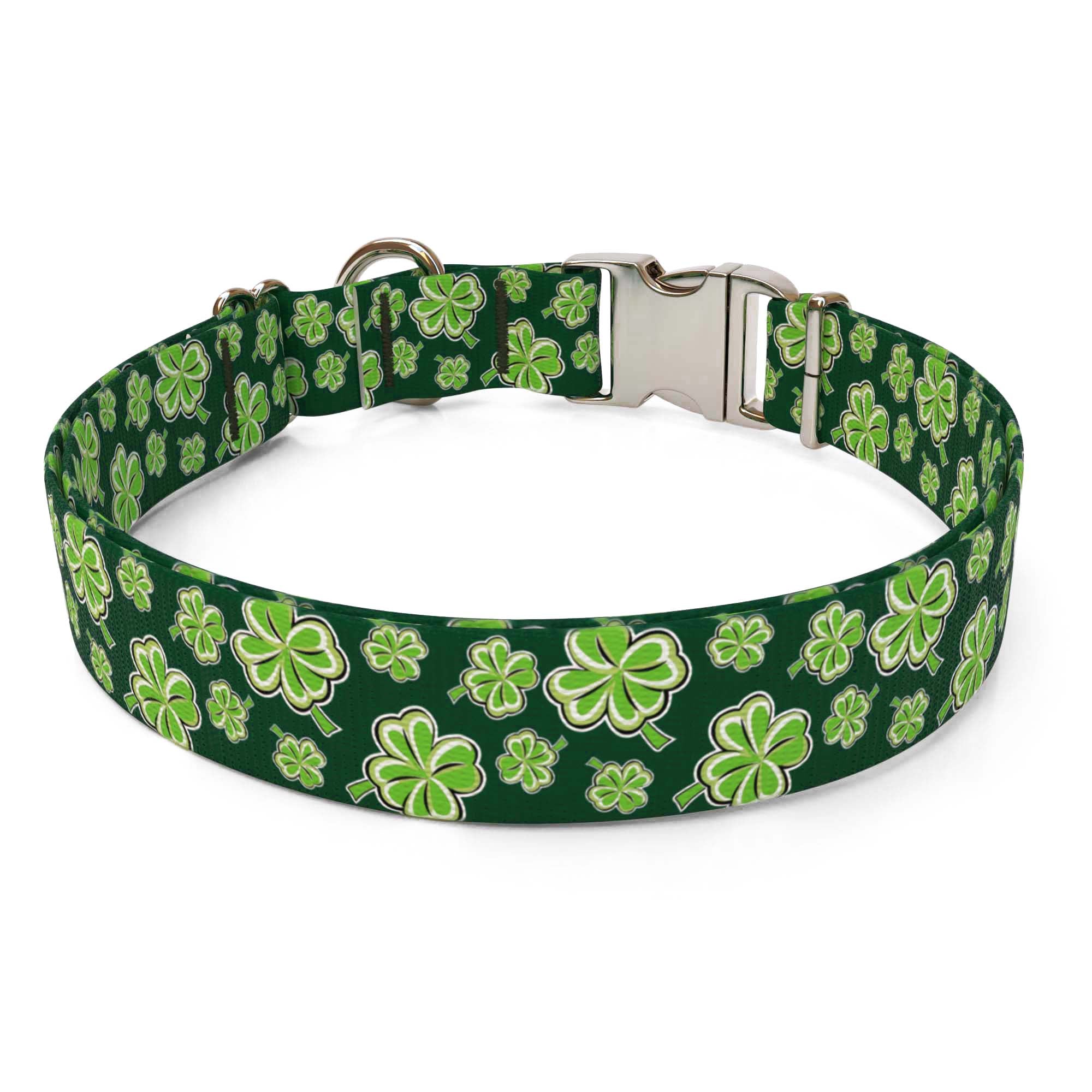 4 Leaf Clover Sterling Premium Dog Collar