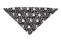 Goth Ghosties Black and White Dog Bandana