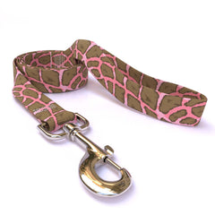 Giraffe Print Pink Dog Leash