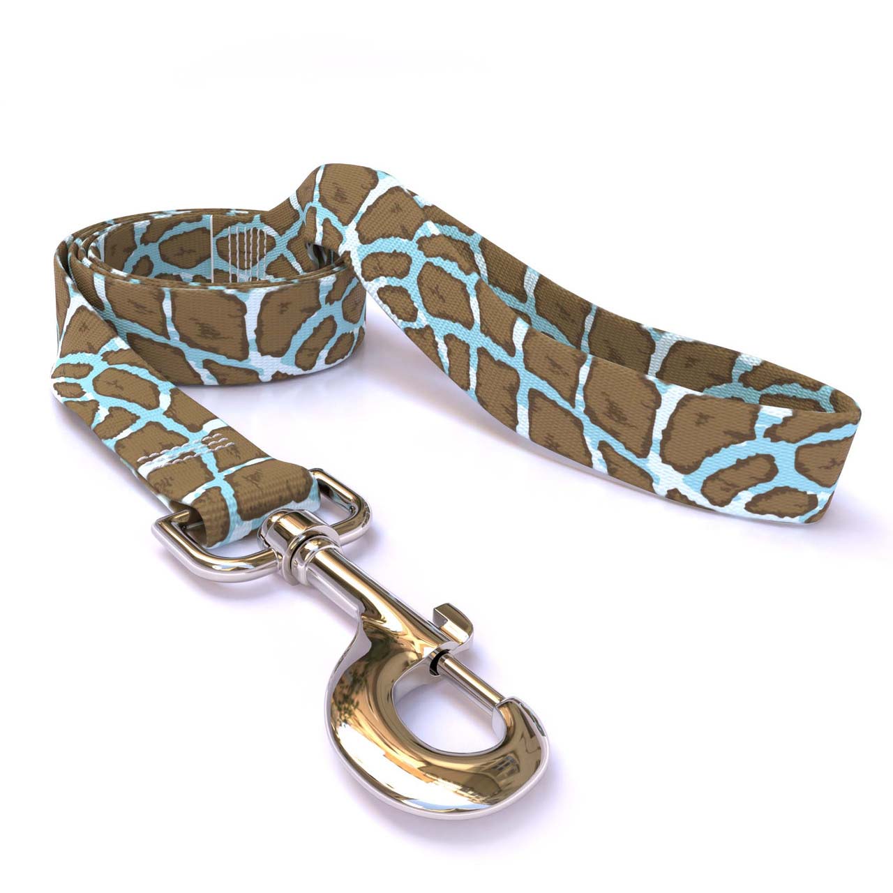 Giraffe Print Teal Dog Leash