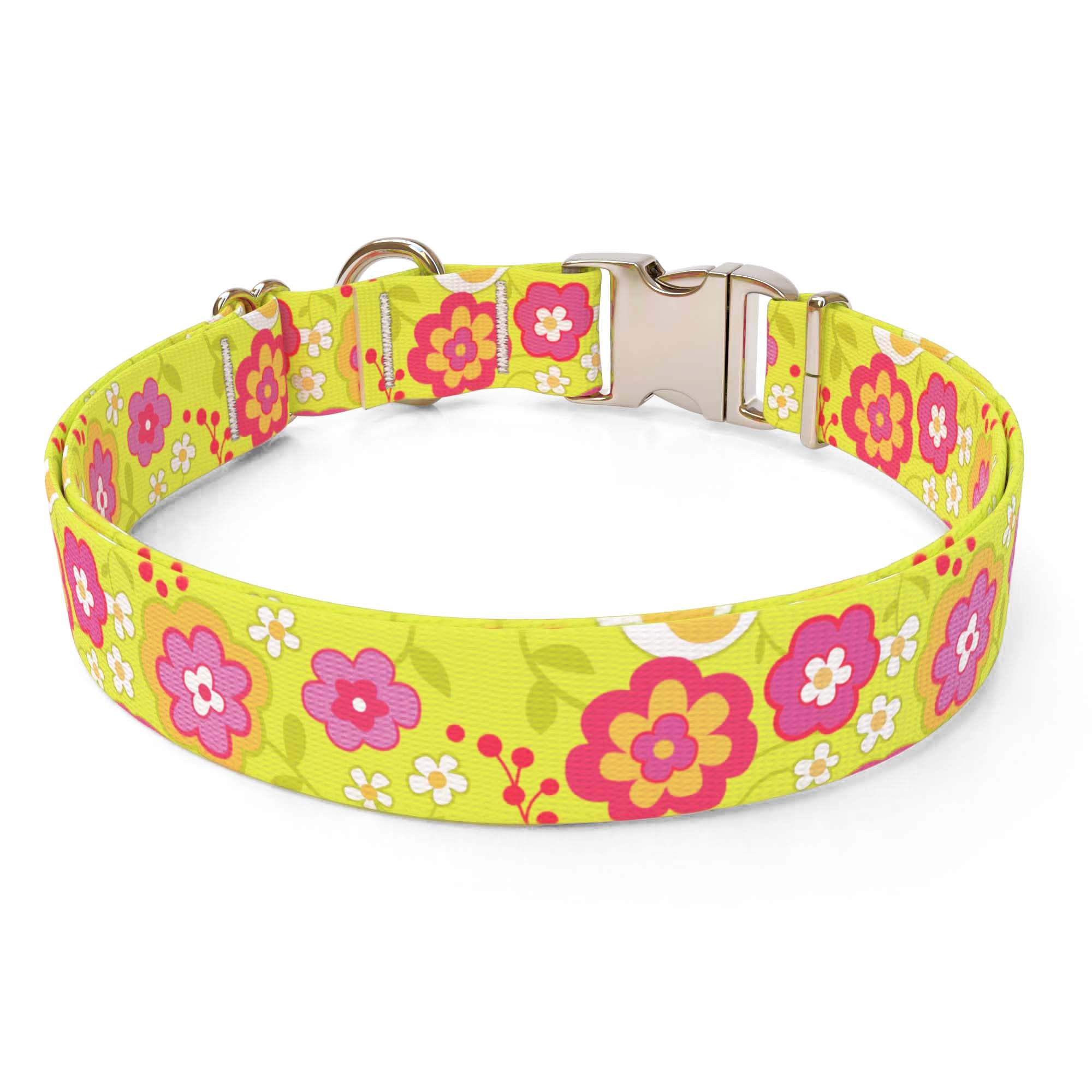 Green Bouquet Dog Collar