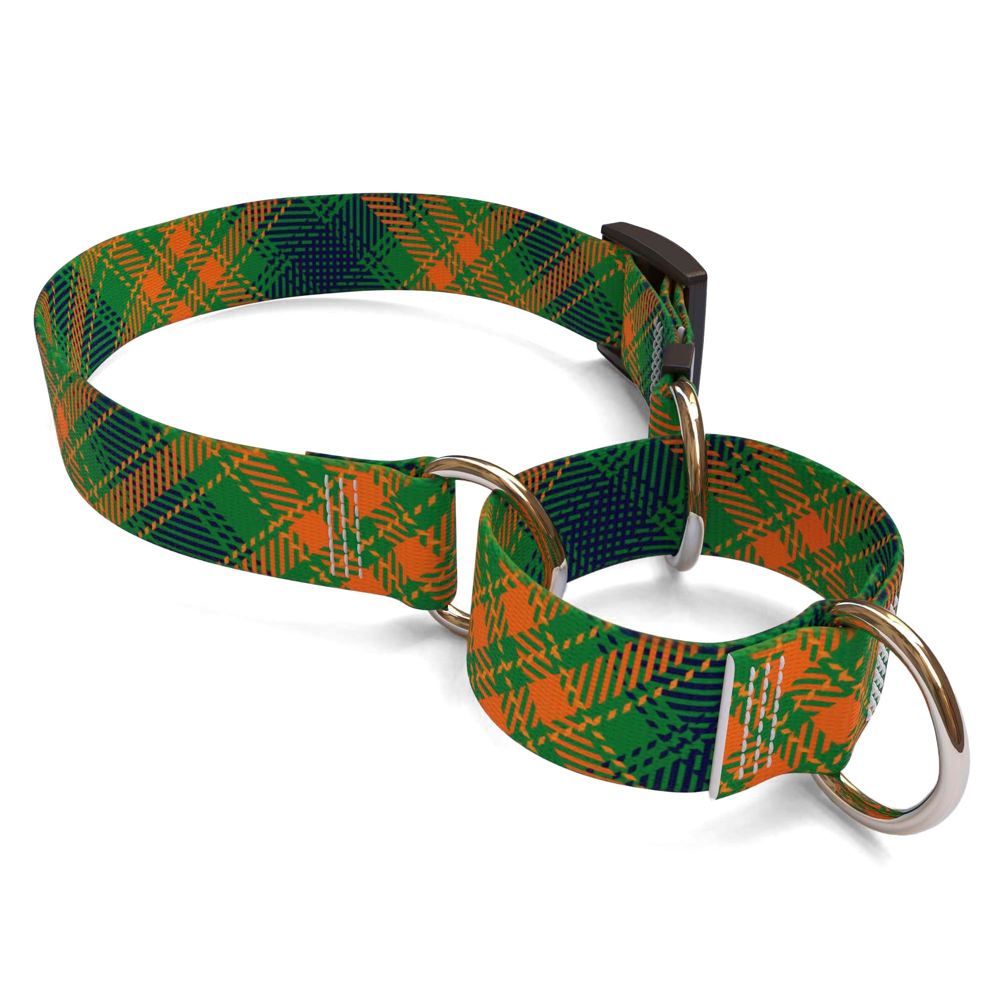 Green Kilt Plaid Dog Collar