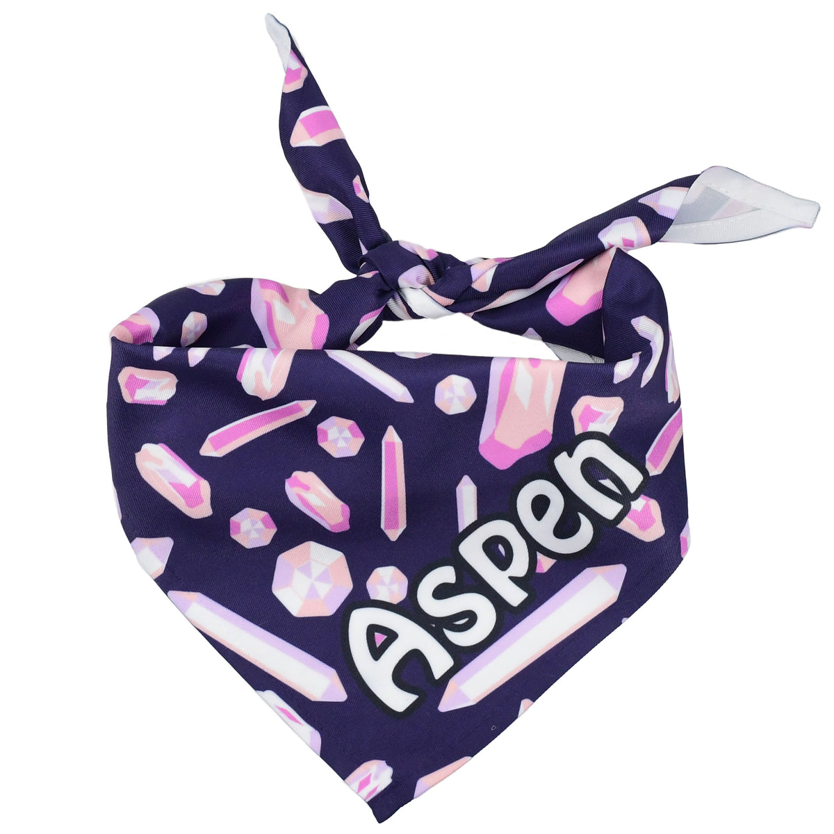 Personalized Pink Crystal Dog Bandana