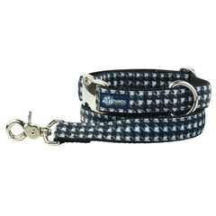 Houndstooth Black & White Velvet Essential Dog Collar