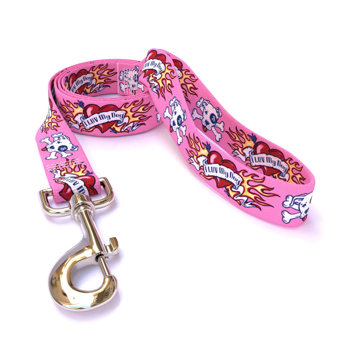 I Luv My Dog Pink Dog Leash