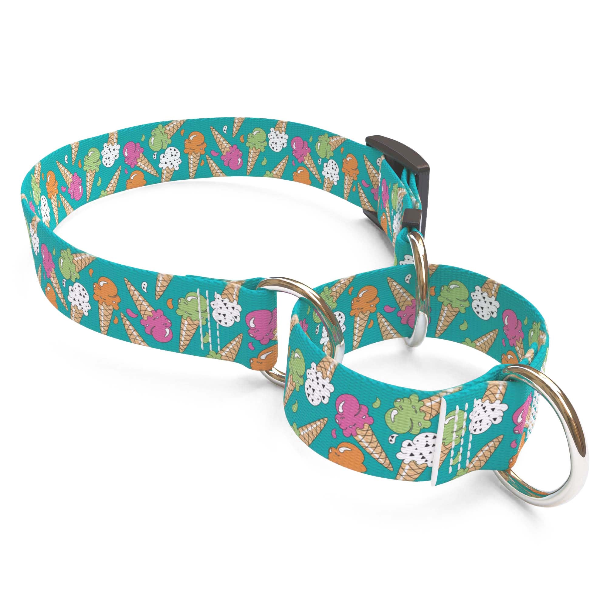 Ice Cream Cones Martingale Dog Collar