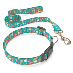 Matching Ice Cream Cones Dog Collar and Leash