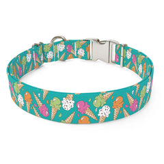 Ice Cream Cones Sterling Premium Dog Collar