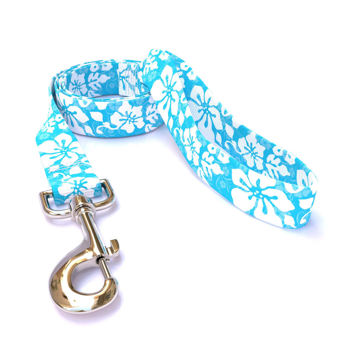 Island Floral Blue Dog Leash