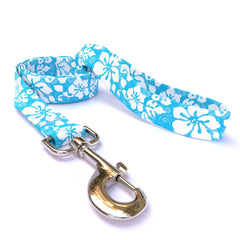 Island Floral Blue Dog Leash