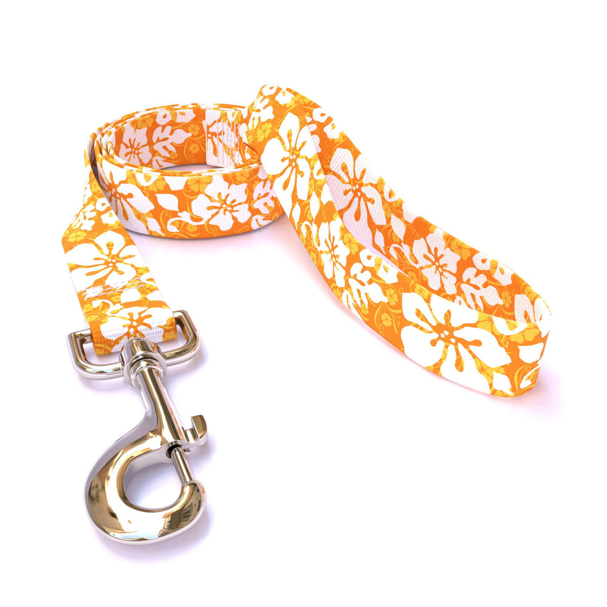 Island Floral Orange Dog Leash