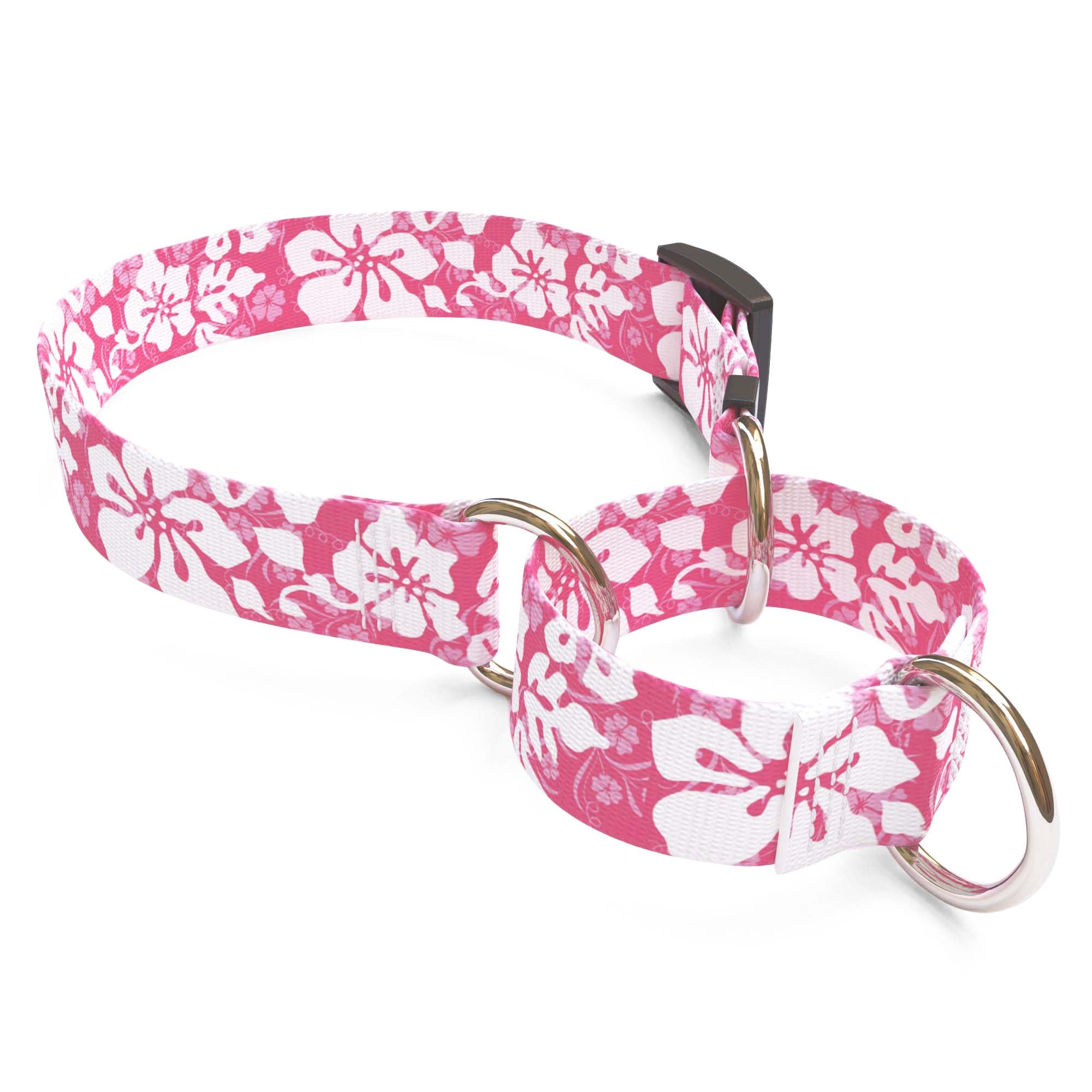 Island Floral Pink Dog Collar