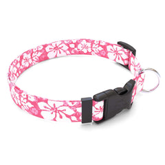 Island Floral Pink Dog Collar