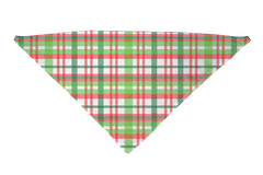 Light Christmas Plaid Dog Bandana