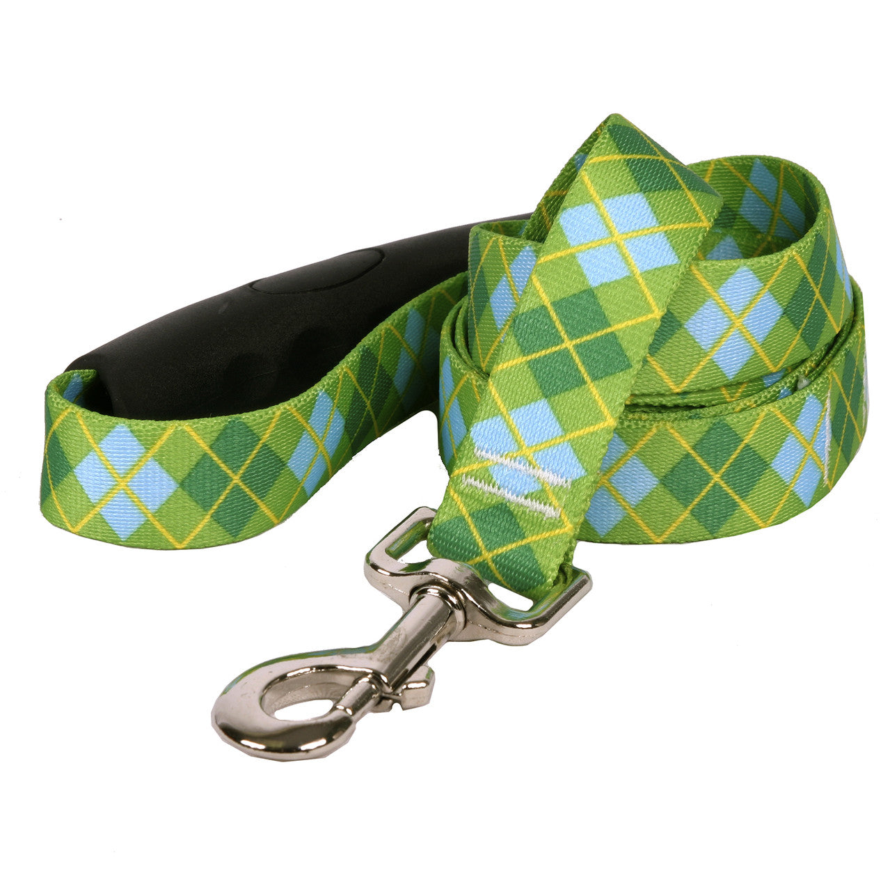 Argyle Lime Dog Leash