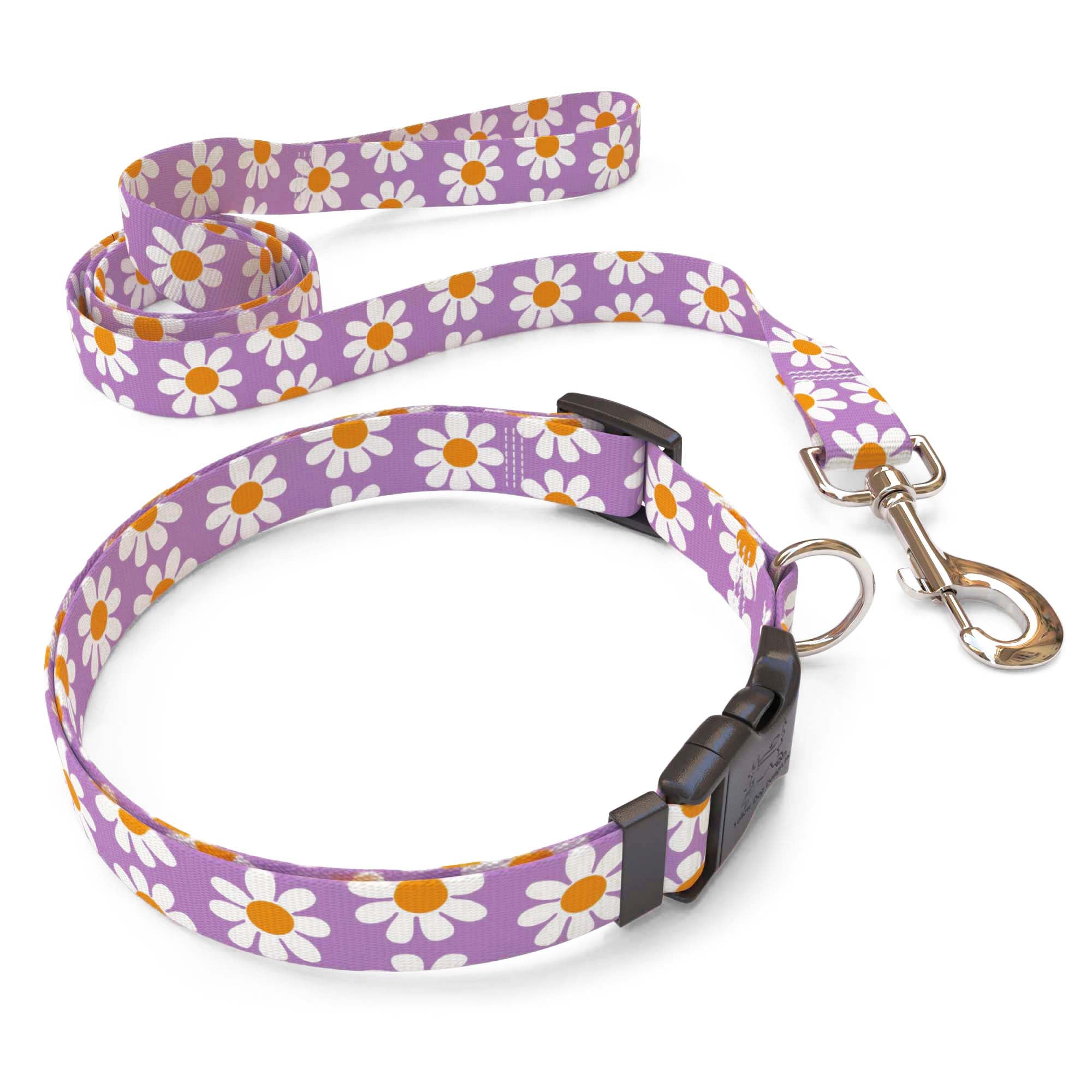 Lavender Daisy Dog Collar