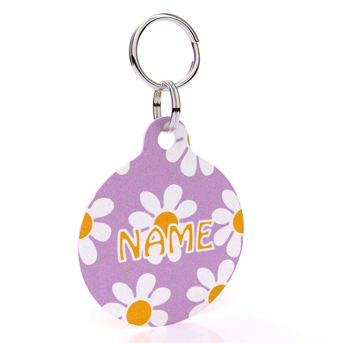 Lavender Daisy HD Dog ID Tag