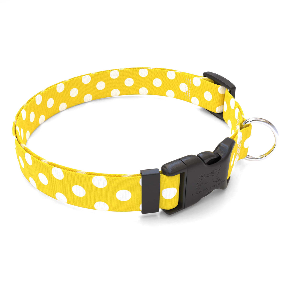 Lemon Polka Dot Dog Collar