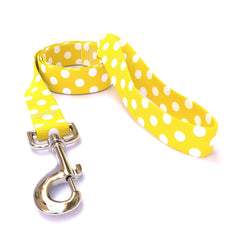 Lemon Polka Dot Dog Leash