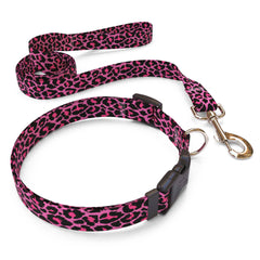 Leopard Pink Dog Collar