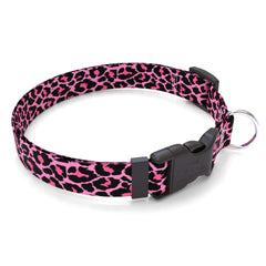 Leopard Pink Dog Collar