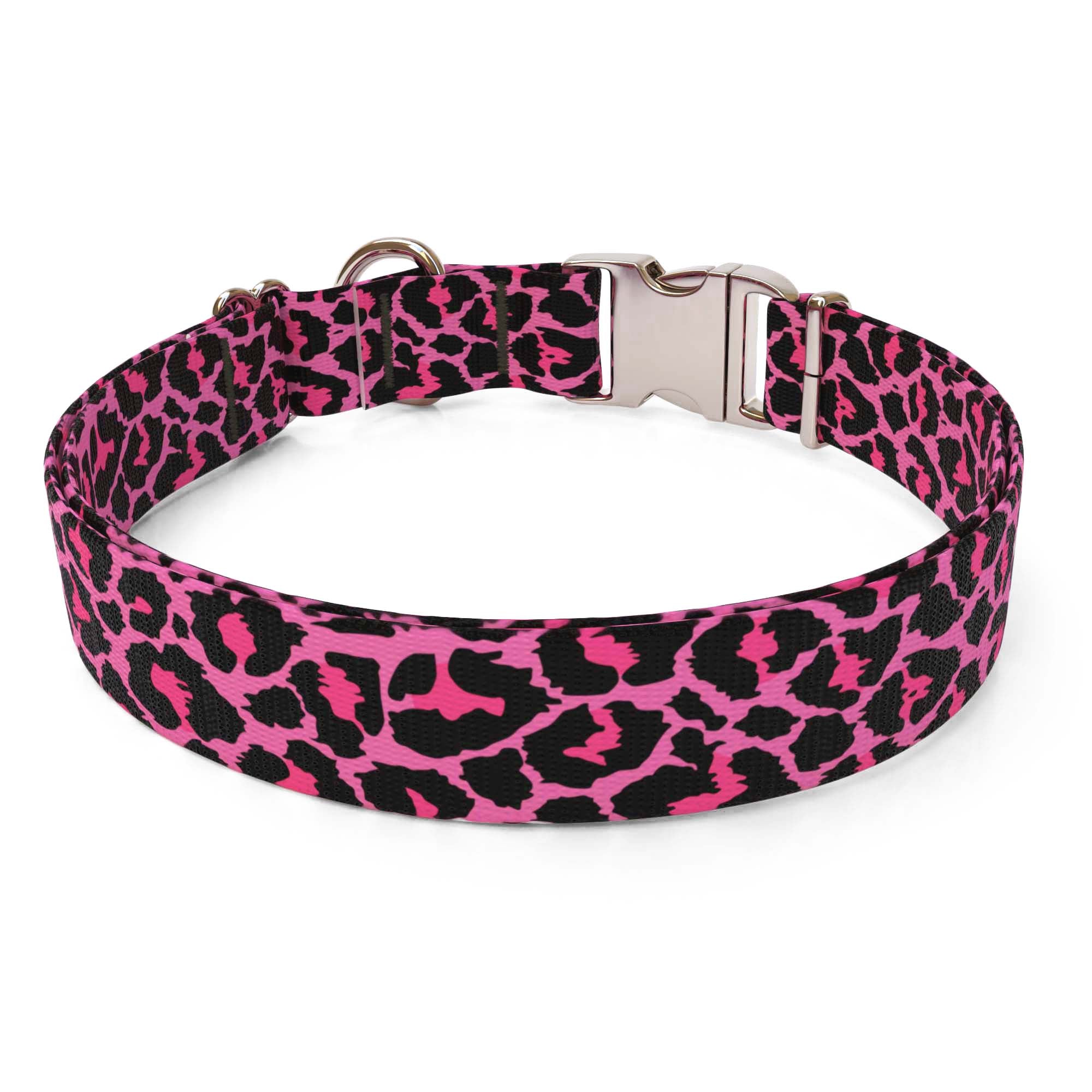 Leopard Pink Dog Collar