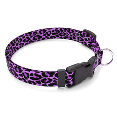 Leopard Purple Dog Collar