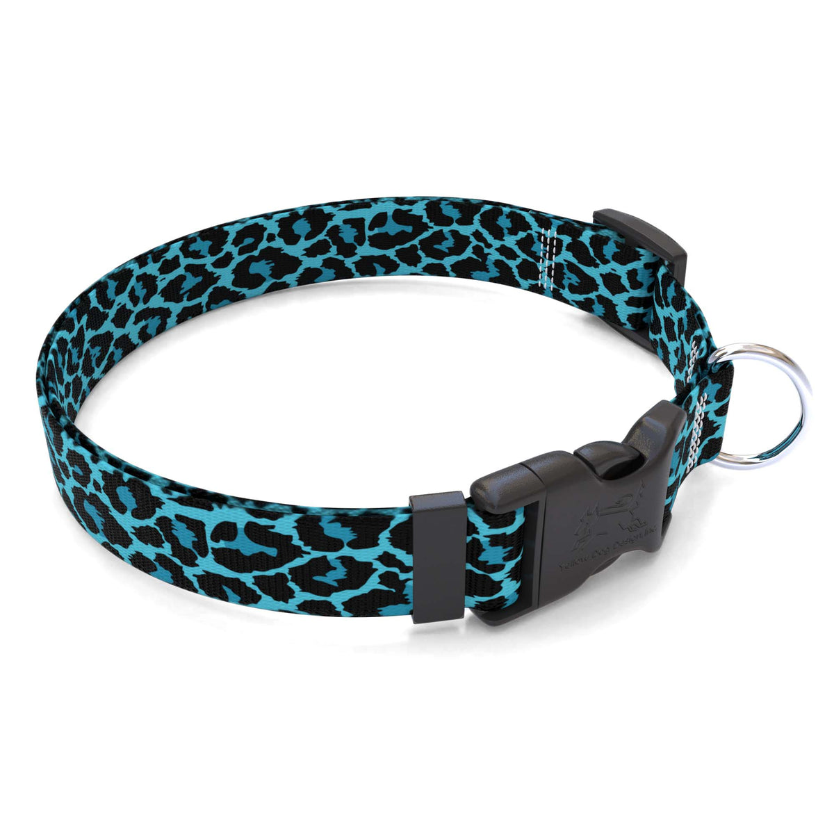 Leopard Teal Dog Collar