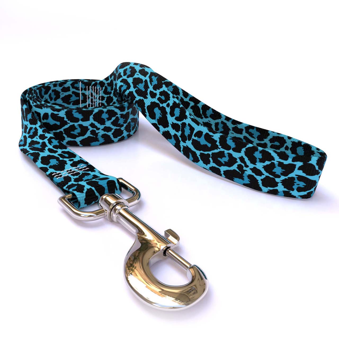 Leopard Teal Dog Leash