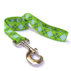 Argyle Lime Dog Leash