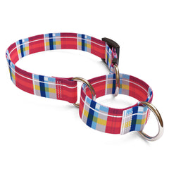 Madras Burgundy Dog Collar