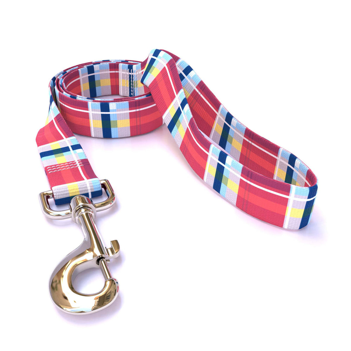 Madras Burgundy Dog Leash